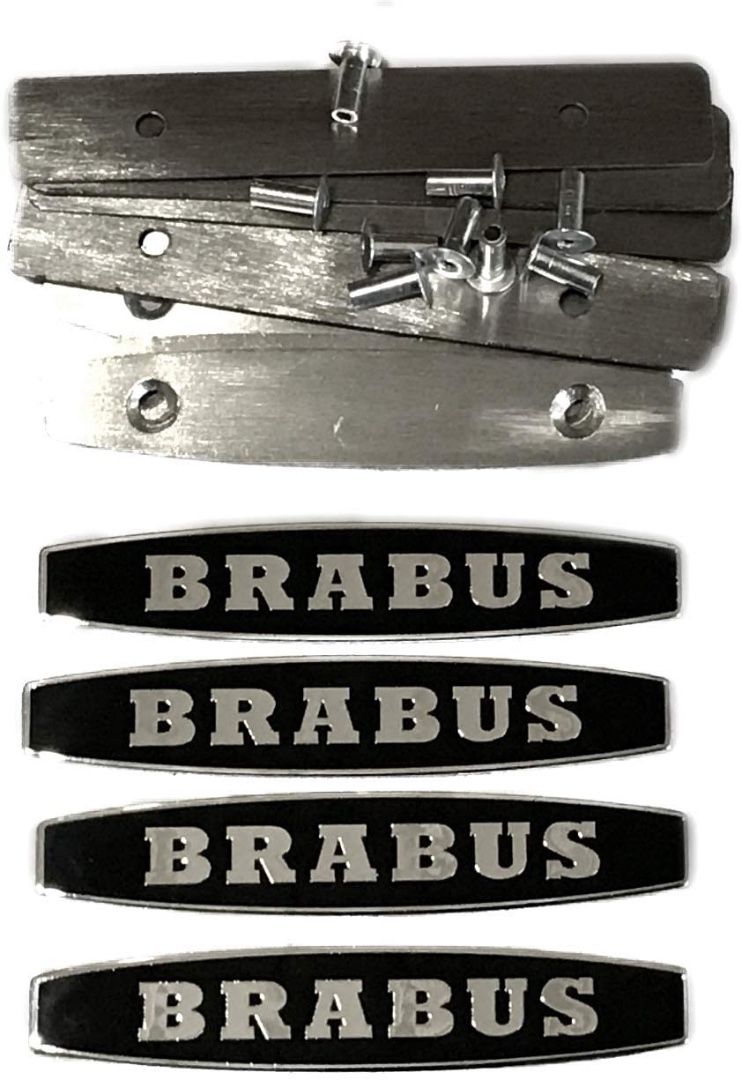 Metal Floor Mats Emblems Brabus Style Badge Logo for Mercedes-Benz W463 G-Class Set of 4 pcs