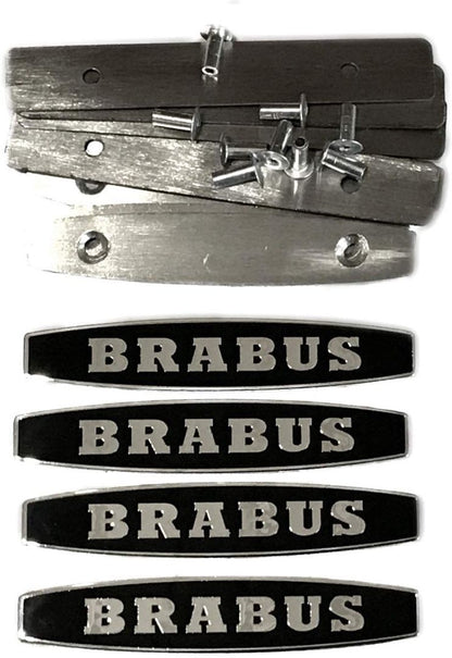 Metal Floor Mats Emblems Brabus Style Badge Logo for Mercedes-Benz W463 G-Class Set of 4 pcs
