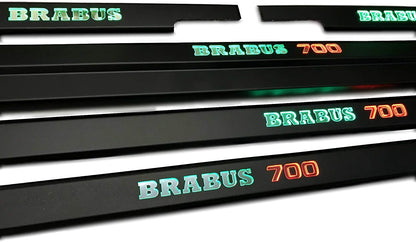 Mercedes-Benz W463 G-Class Brabus 700 Style Matte Black Stainless Steel LED Door Sills Set 5 pcs