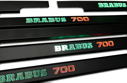 Mercedes-Benz W463 G-Class Brabus 700 Style Matte Black Stainless Steel LED Door Sills Set 5 pcs