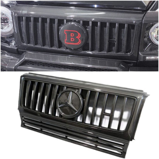 Carbon Fiber Front Grill W463 to W463A for Mercedes-Benz G-Wagon 3pcs Set