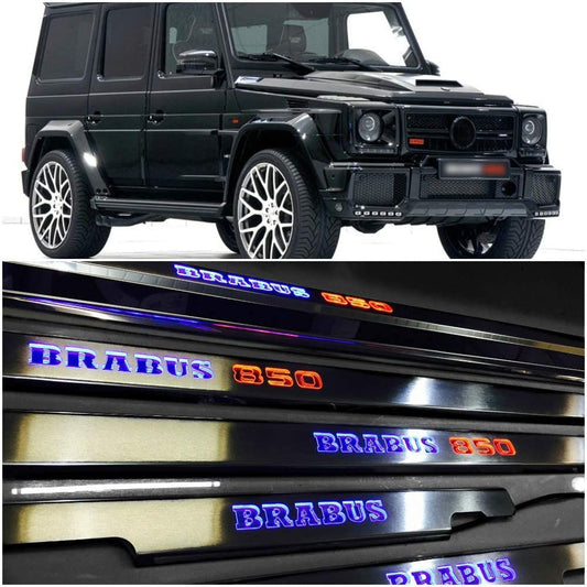 Mercedes-Benz W463 G-Class G Wagon Brabus 850 Style Stainless Steel LED Door Sills Set 5 pcs