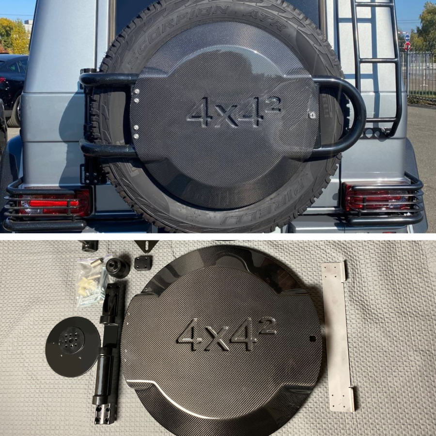 Mercedes-Benz G-Wagon Brabus W463 4x4 Squared Rear Spare Tire Carbon Fiber Cover