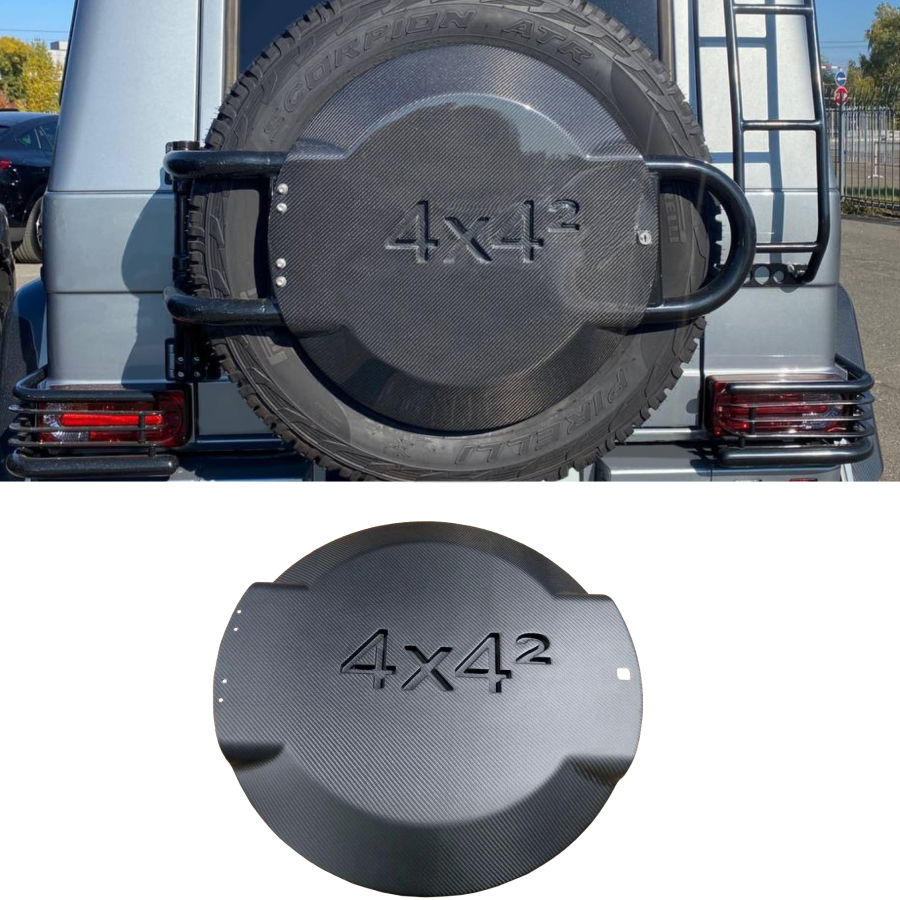 Mercedes-Benz G-Wagon Brabus W463 4x4 Squared Rear Spare Tire Carbon Fiber Cover