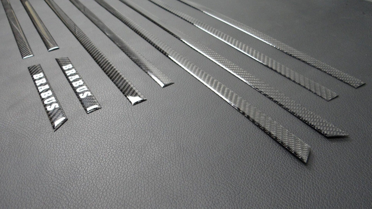 Mercedes-Benz W463 G-Wagon Carbon Fiber Side Molding Inserts + Exterior Door Handle Covers Set