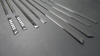 Mercedes-Benz W463 G-Wagon Carbon Fiber Side Molding Inserts + Exterior Door Handle Covers Set