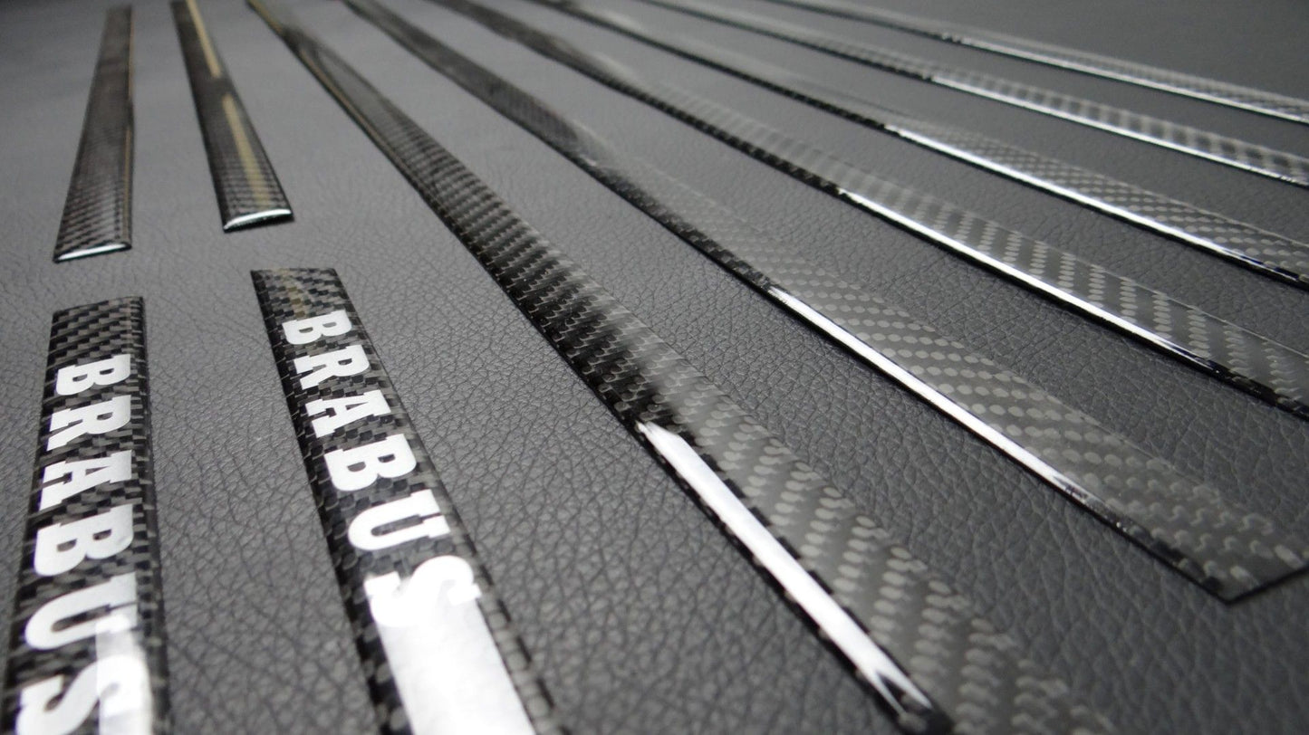Mercedes-Benz W463 G-Wagon Carbon Fiber Side Molding Inserts + Exterior Door Handle Covers Set