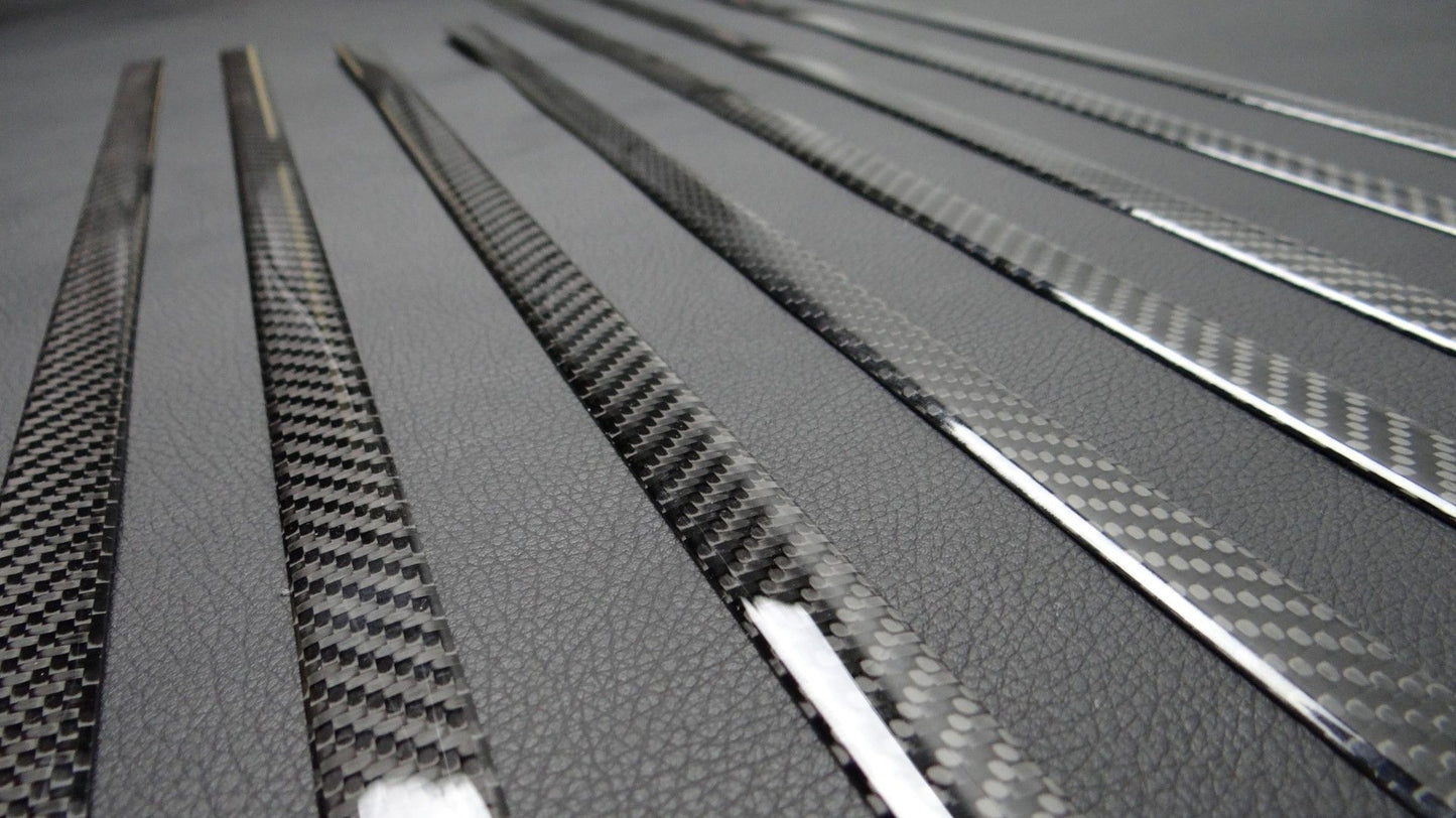 Mercedes-Benz W463 G-Wagon Carbon Fiber Side Molding Inserts + Exterior Door Handle Covers Set