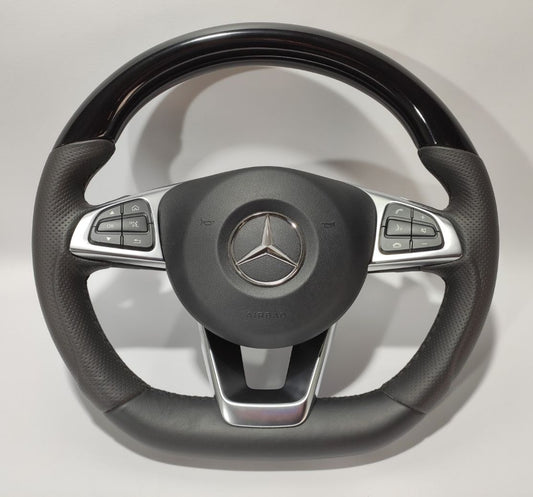 Mercedes-Benz GLE GLC GLS C CLA W205 W166 X166 Steering Wheel Piano Black Leather