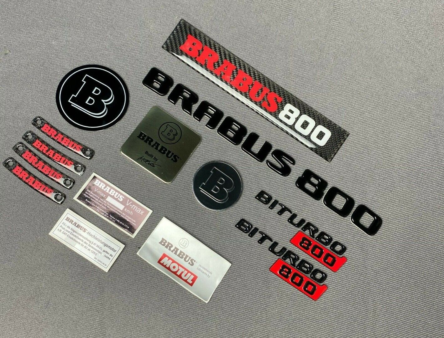 Mercedes G GT S E C Brabus 800 Style Badges Stickers Emblems Logo 36 pcs Set