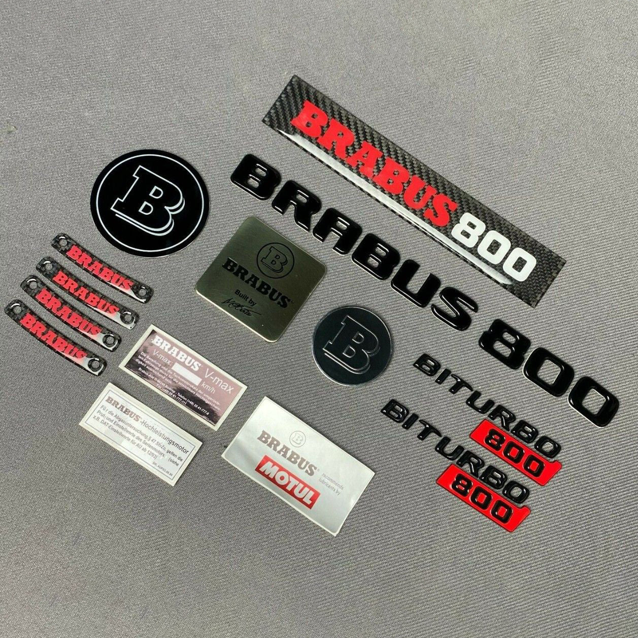 Mercedes G GT S E C Brabus 800 Style Badges Stickers Emblems Logo 36 pcs Set