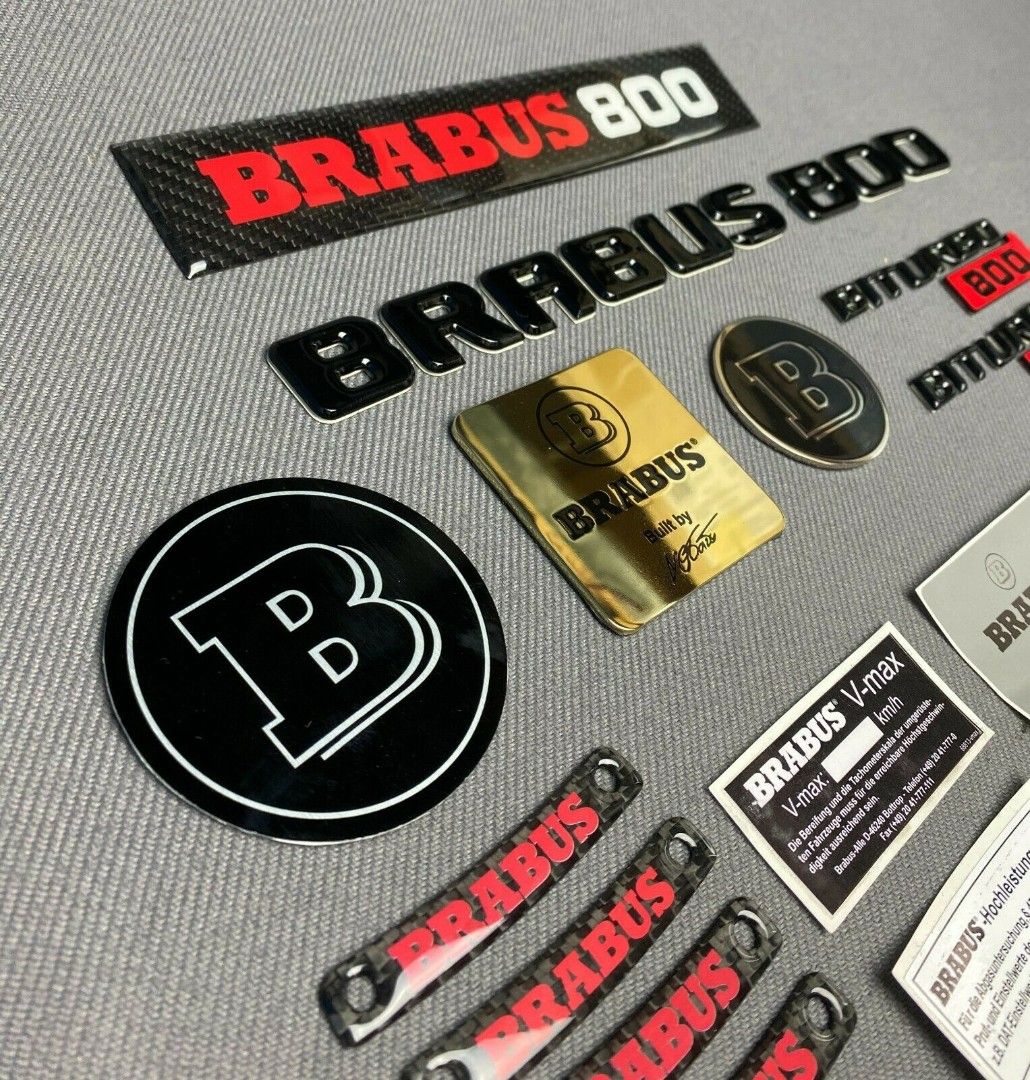Mercedes G GT S E C Brabus 800 Style Badges Stickers Emblems Logo 36 pcs Set