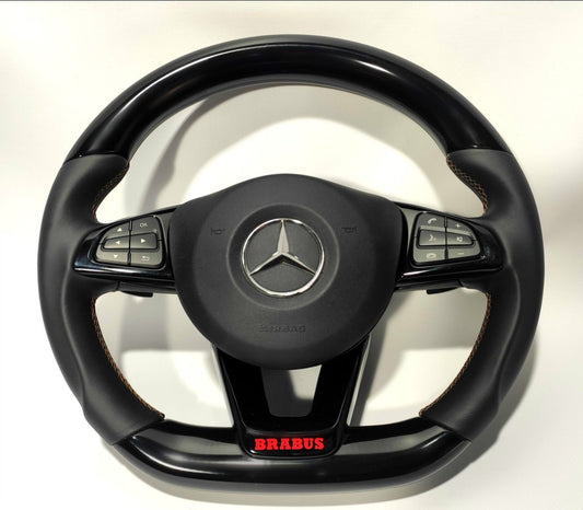 Mercedes-Benz GLC GLE GLS C CLA W205 W166 X166 Steering Wheel Piano Black Leather