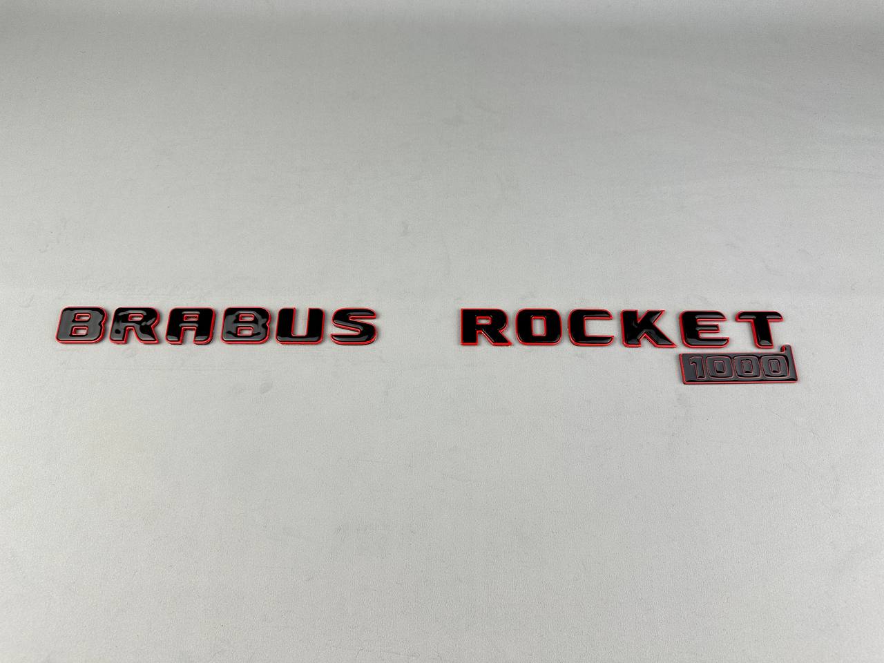 BRABUS Rocket 1000 “1 of 25” Rear Emblems Black with Red Badges for Mercedes-Benz GT 2024