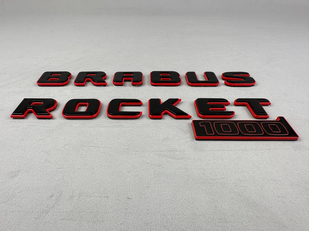 BRABUS Rocket 1000 “1 of 25” Rear Emblems Black with Red Badges for Mercedes-Benz GT 2024