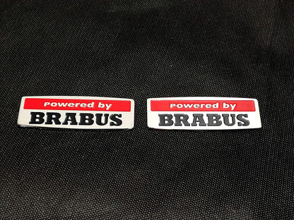 Powered by Brabus Fender Emblem Metal Badge Sticker Logo for Mercedes-Benz W463 G-Class