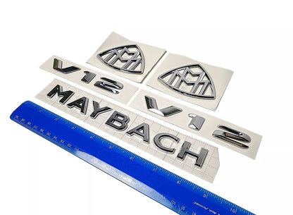 Maybach style 8 pcs Set of Emblems with Hood Ornament fits S-Class Mercedes W222