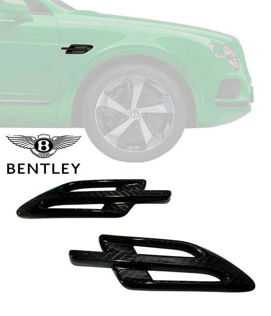 Carbon Fiber Front Fender Air Vent Covers Air Intake Frames fit Bentley Bentayga