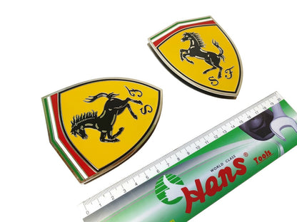 Ferrari Stainless Steel Emblems Floor Mat Logo Badges for Ferrari Car