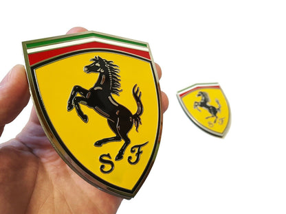 Ferrari Stainless Steel Emblems Floor Mat Logo Badges for Ferrari Car