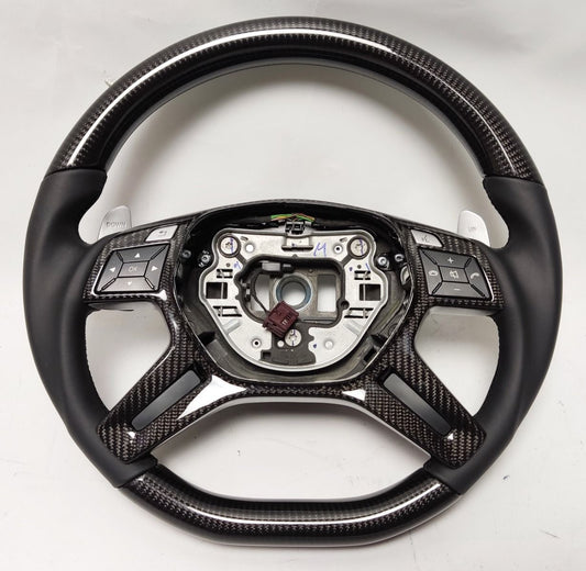 Mercedes-Benz G-Class E-Class GL ML W463 W166 W212 Steering Wheel Carbon Leather