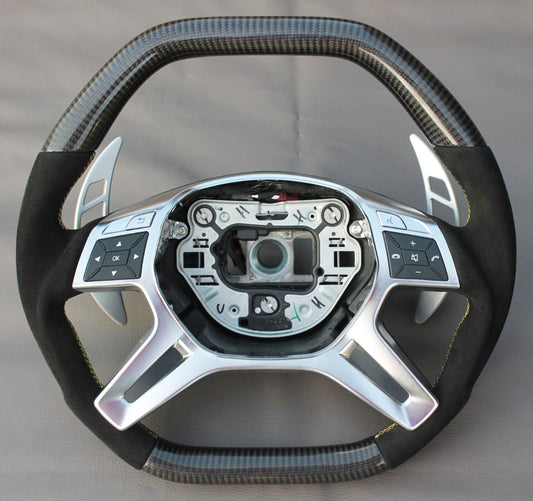 Mercedes-Benz E GL ML G-Class W166 X166 W463 Steering Wheel Carbon Alcantara