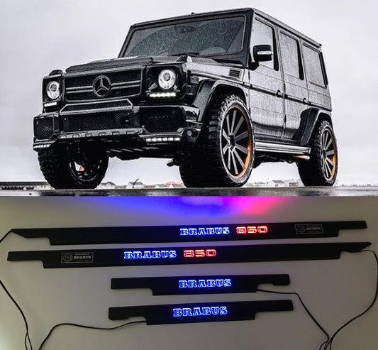 Mercedes-Benz W463 G-Class G Wagon Brabus 850 Style Matte Black LED Door Sills Set 4 pcs