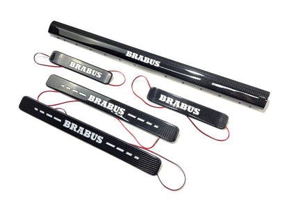 Mercedes Brabus W463A W464 G Wagon Carbon Door Sills LED Illuminated 5 pcs