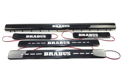 Mercedes Brabus W463A W464 G Wagon Carbon Door Sills LED Illuminated 5 pcs