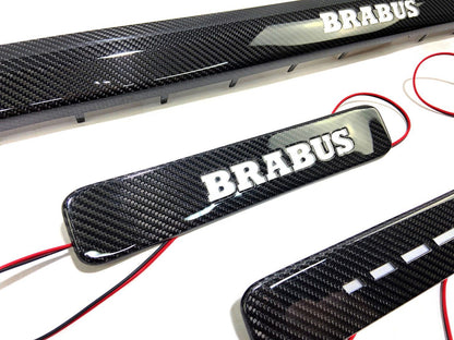 Mercedes Brabus W463A W464 G Wagon Carbon Door Sills LED Illuminated 5 pcs